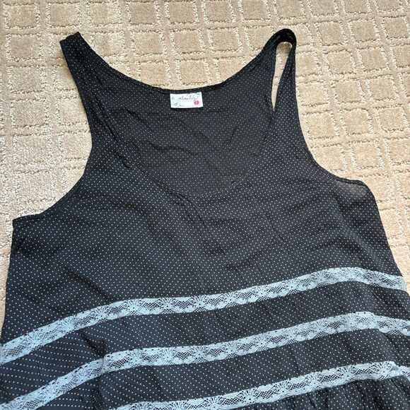 Intimately Free People Trapeze Lace Slip Dress Tunic Women's S Black Printed NWT - Picture 9 of 13